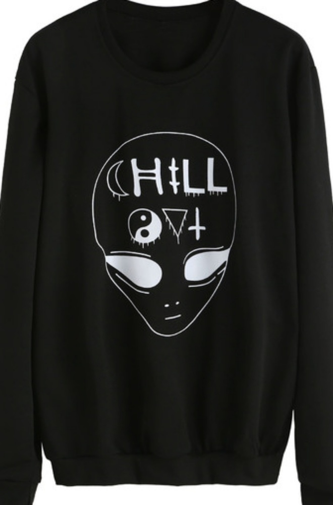 A chill out black sweatshirt